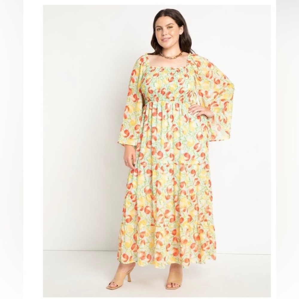 Smocked bodice maxi dress by ELOQUII